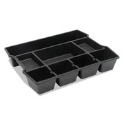 Universal High Capacity Drawer Organizer, 14 7/8 x 11 7/8 x 2.5, Plastic, Black UNV20120